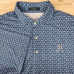 Turtleson Golf Polo Shirt Mens Size L Floral Print Embroidered Logo